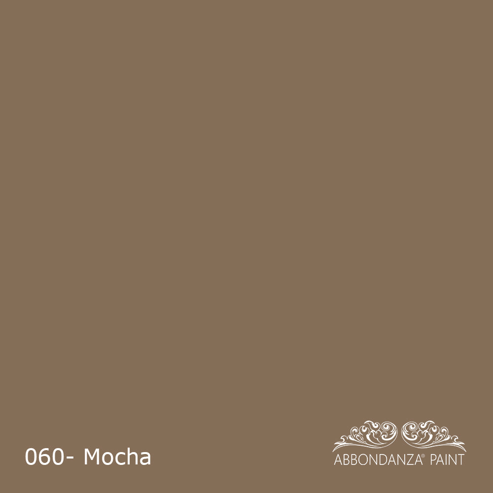 Kleurstaal handgeschilderd met Abbondanza krijtverf Mocha 060