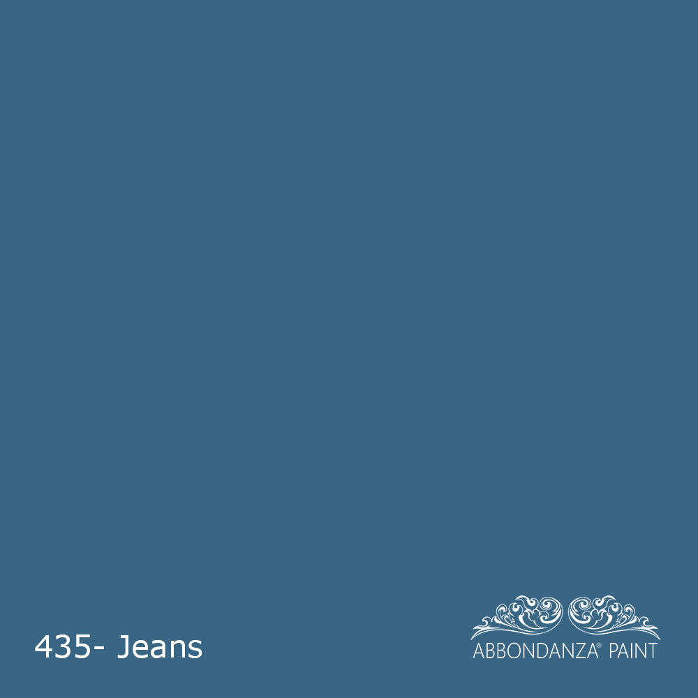 Kleurstaal handgeschilderd met Abbondanza krijtverf Jeans 435