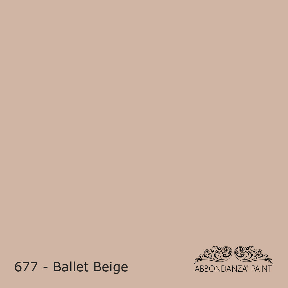 Kleurstaal handgeschilderd met Abbondanza krijtverf Ballet Beige 677