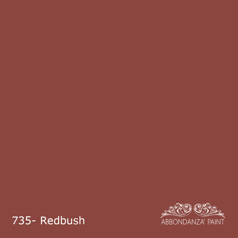 Kleurstaal handgeschilderd met Abbondanza krijtverf Redbush 735