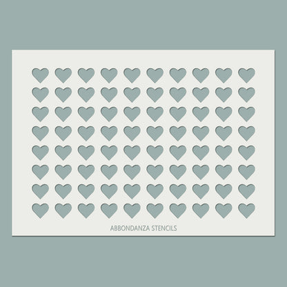 Stencil Heart Pattern, voor een decoratief hartjespatroon