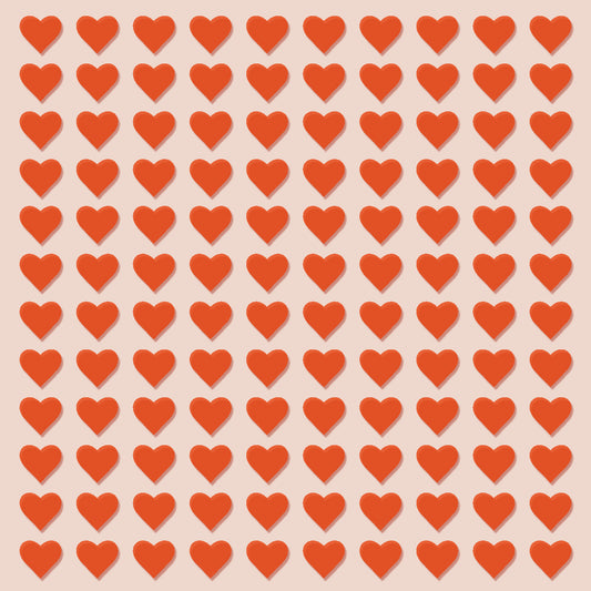 Stencil Heart Pattern, voor een decoratief hartjespatroon