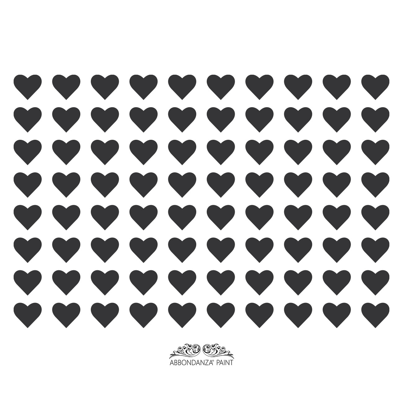 Stencil Heart Pattern, voor een decoratief hartjespatroon