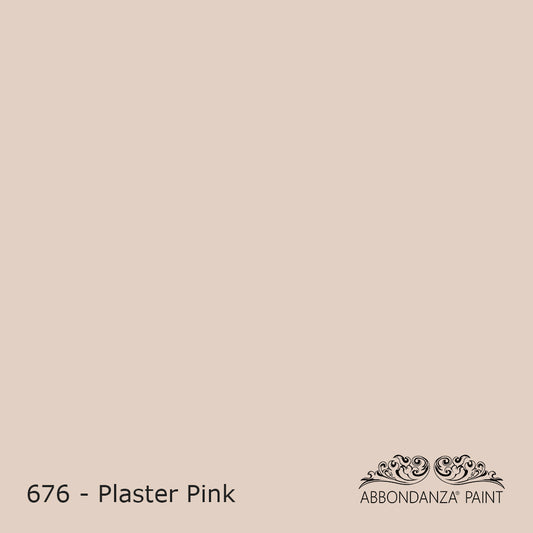 Kleurstaal handgeschilderd met Abbondanza krijtverf Plaster Pink 676