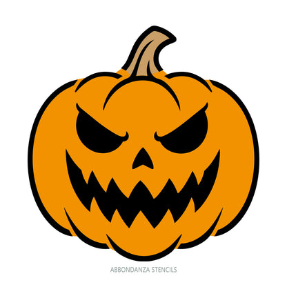Stencil Scary Pumpkin