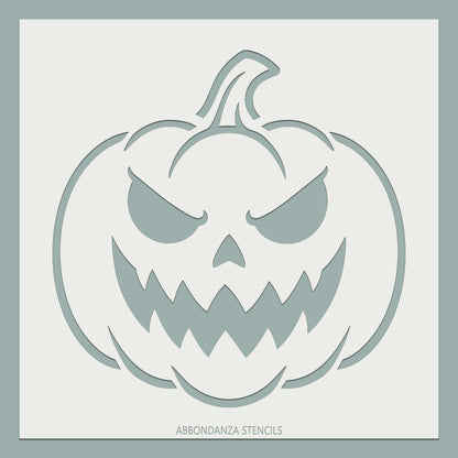 Stencil Scary Pumpkin
