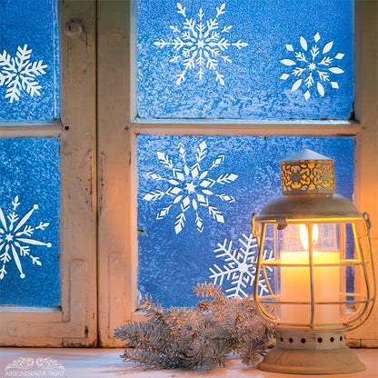 Abbondanza Kerst Stencil Snowflakes