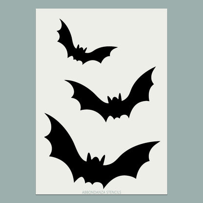 Stencil Flying Bats, vleermuizen sjabloon Abbondanza