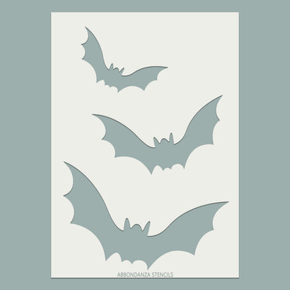 Stencil Flying Bats, vleermuizen sjabloon Abbondanza