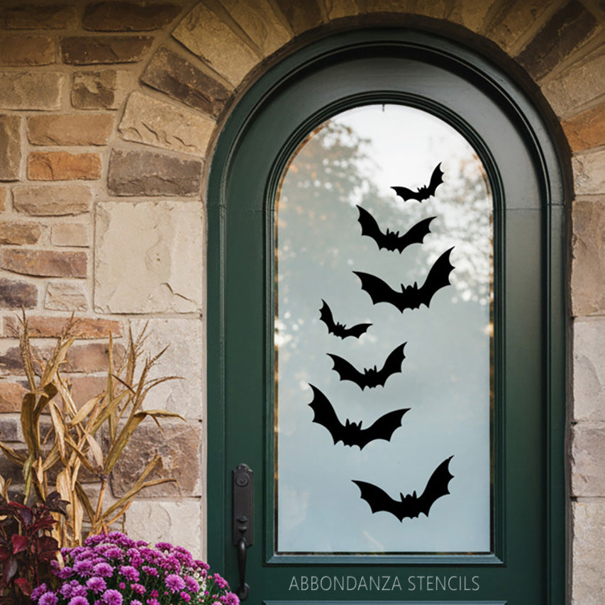 Stencil Flying Bats, vleermuizen sjabloon Abbondanza