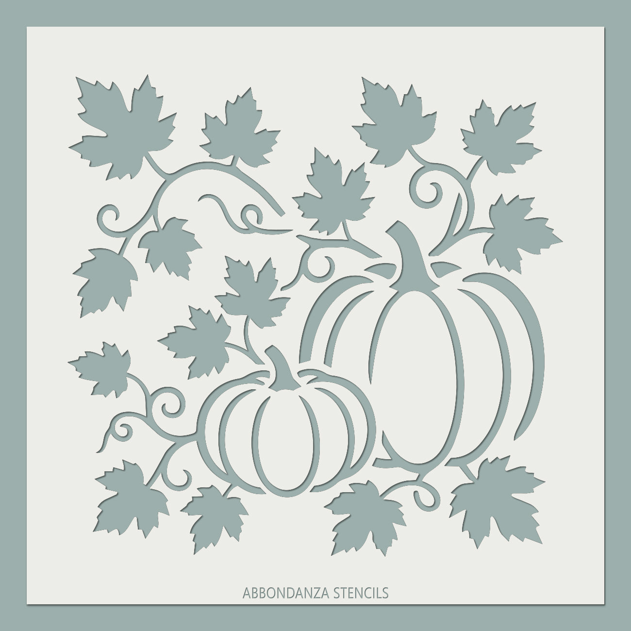 Stencil Pumpkin & Leaves pompoen sjabloon