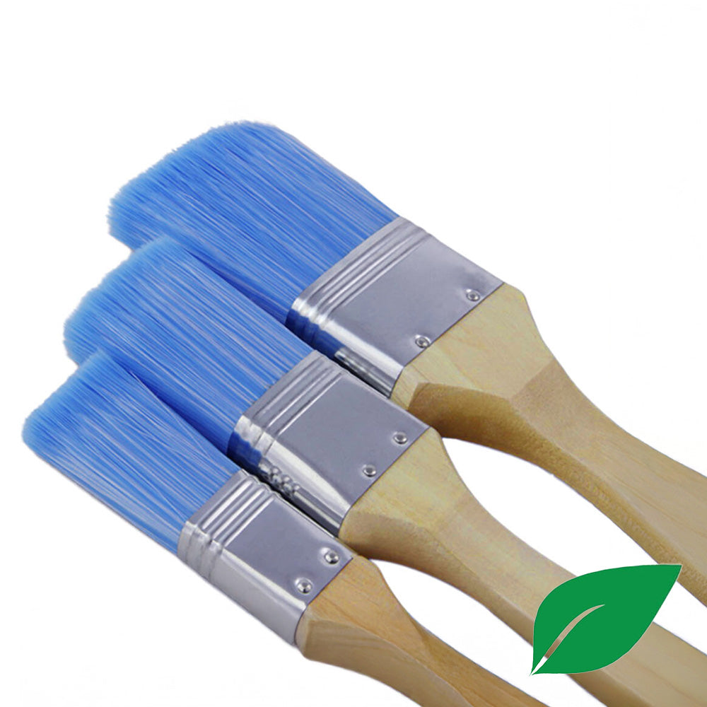 Kwastenset plat synthetisch 3-delig