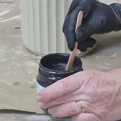 Bold Black Concrete Effect Paint closeup