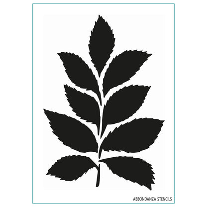 Stencil Leaf Branch