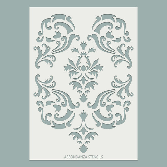 Stencil Swirly Damask