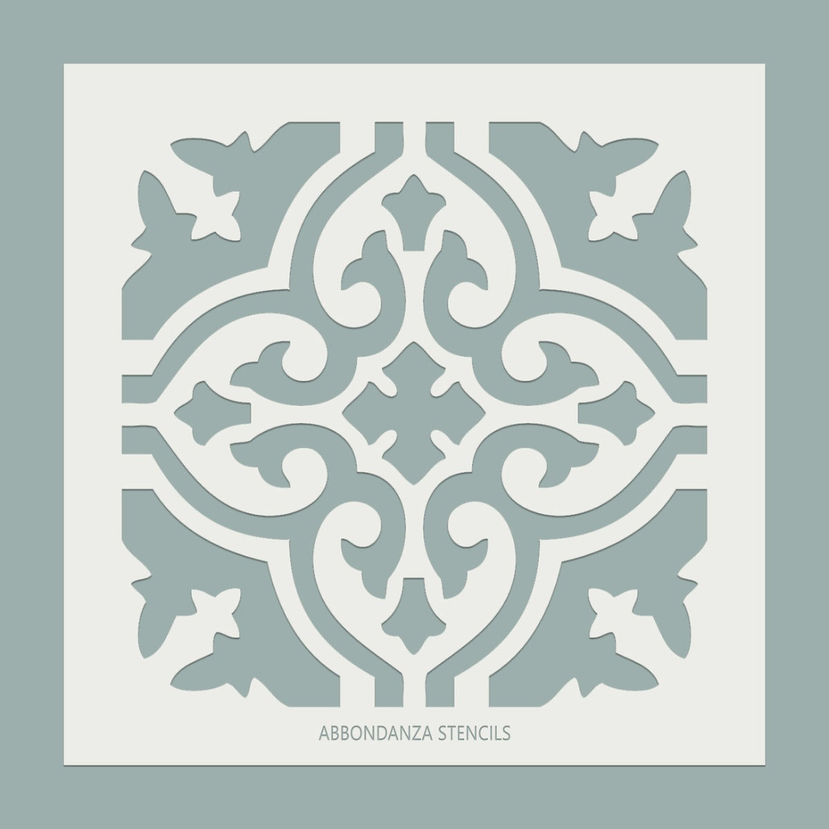 Stencil Tile Azul Abbondanza