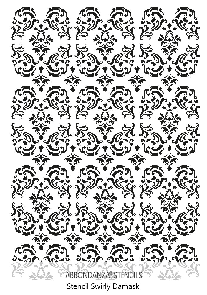 Stencil Swirly Damask