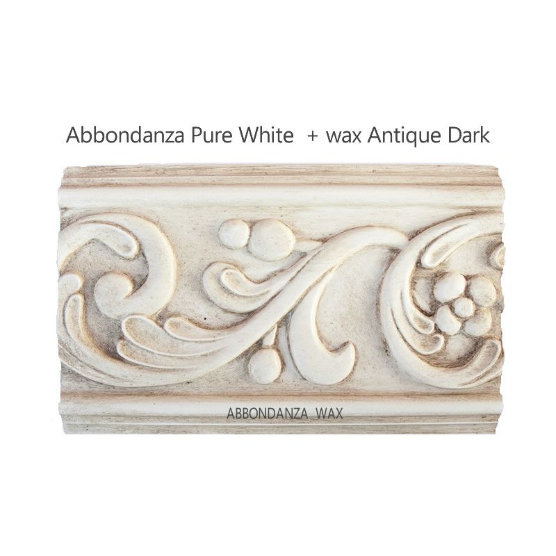 Abbondanza Antiquing Wax Dark op Krijtverf Pure White